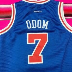 VTG Reebok Lamar Odom #7‎ Los Angeles Clippers Jersey Men's L NBA Blue Stiched
